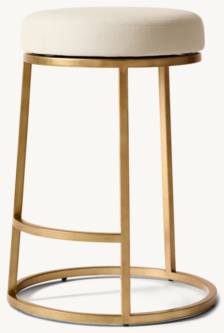 Shown in Natural Performance Linen Weave with Burnished Brass finish.