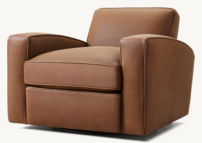 Library Leather Swivel Chair