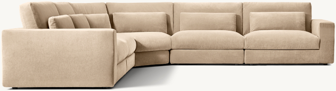 Lugano Modular 5-piece Corner Wedge L-Sectional