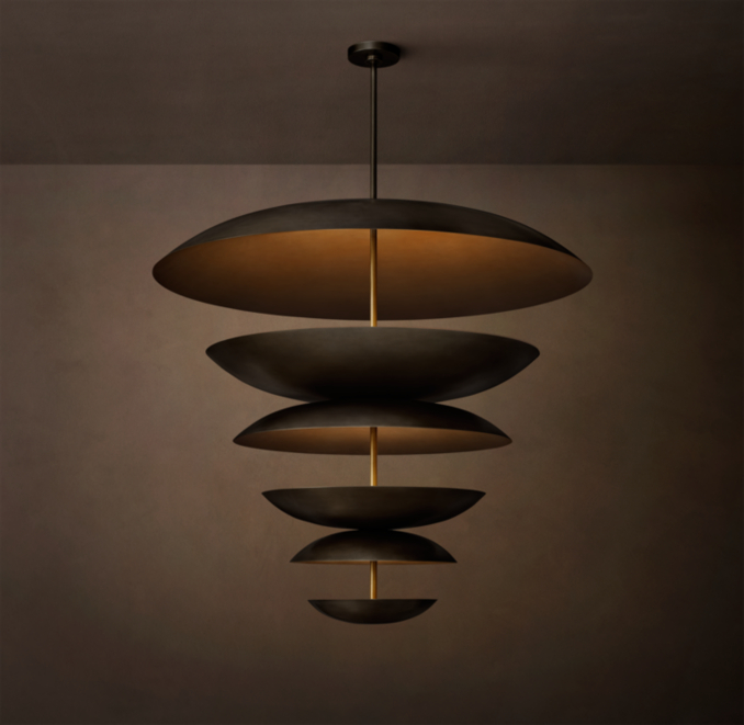 122cm chandelier shown in Bronze.