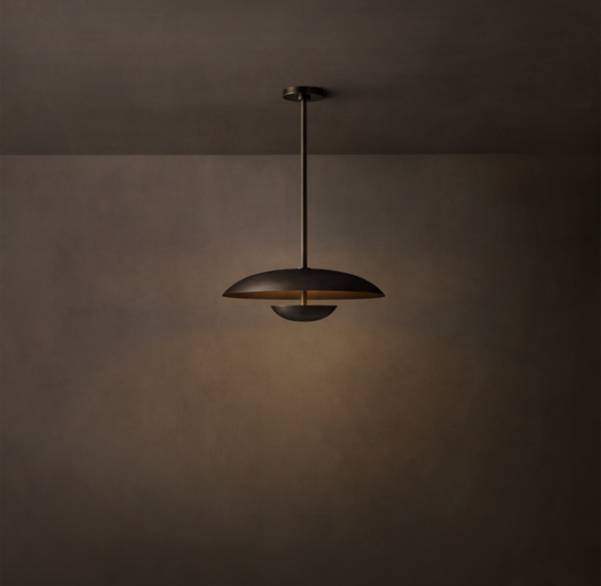18" pendant shown in Bronze.