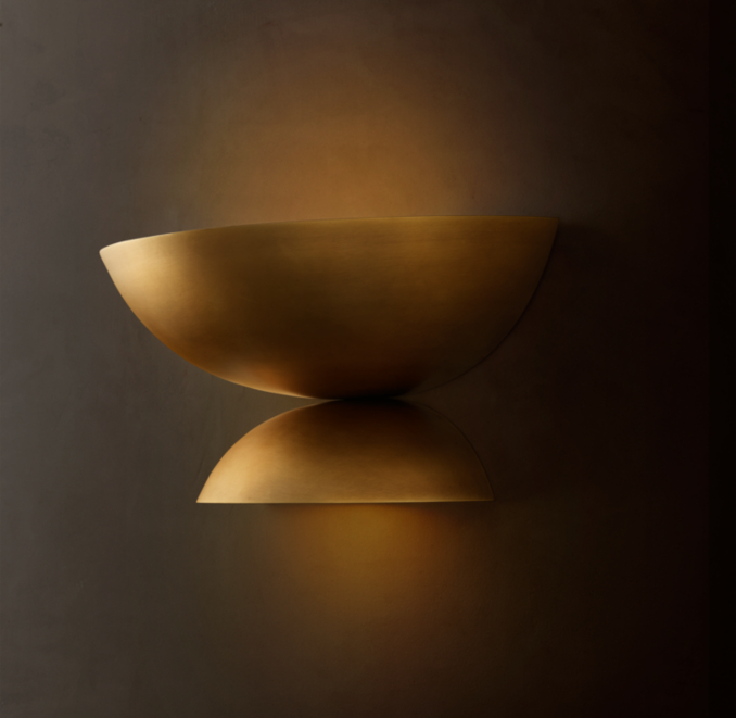 6" sconce shown in Lacquered Burnished Brass.