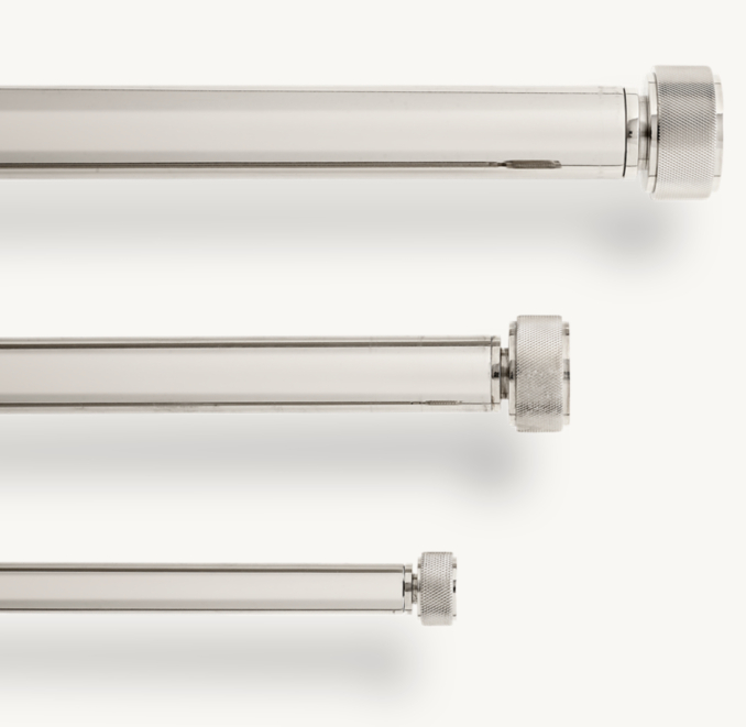 Lambeth Solid Brass Knurled Short Finial & Rod Set