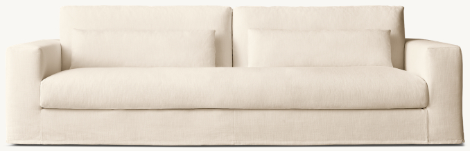 Lugano Slipcovered Bench-Cushion Sofa
