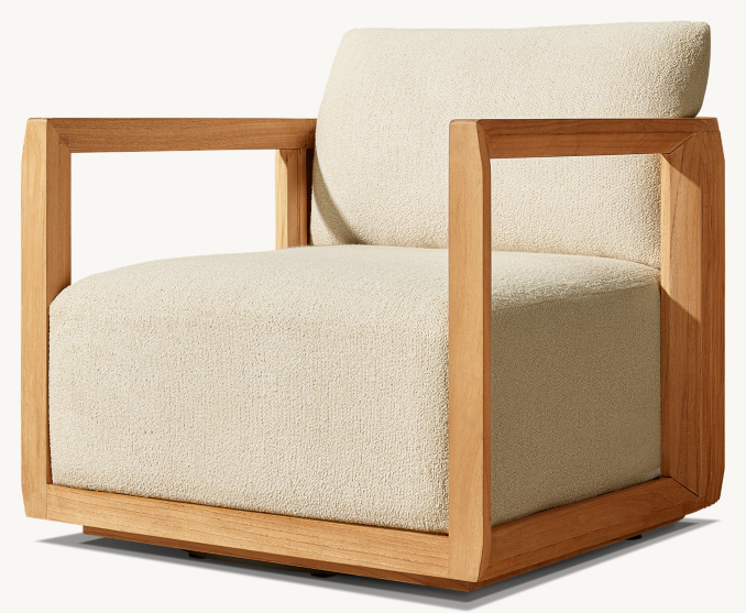 Soria Teak Swivel Lounge Chair