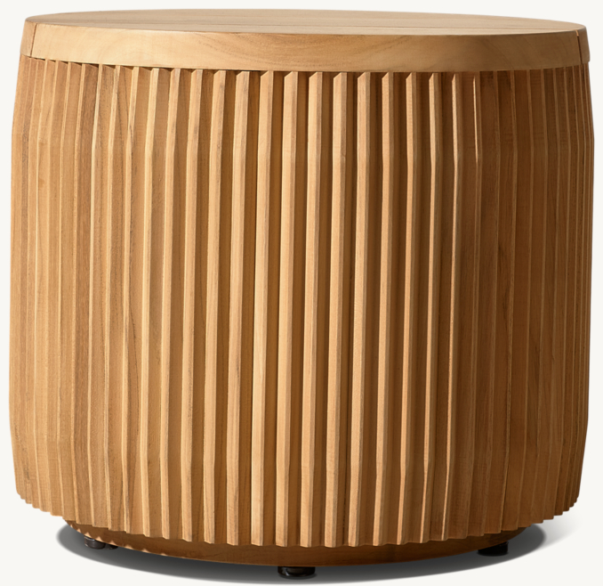 Soria Teak Round Side Table