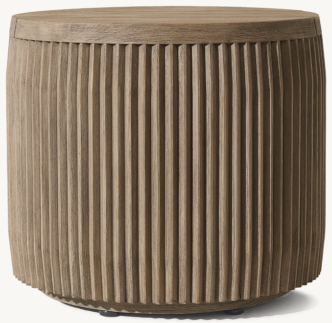 Soria Teck - Table d’appoint ronde