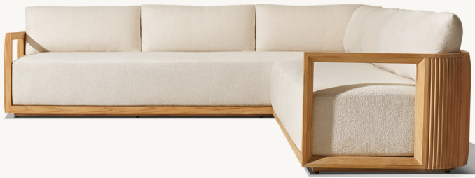 Soria Teak Right-Arm L-Sectional