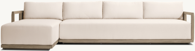 Soria Teak Left-Arm Chaise Sectional