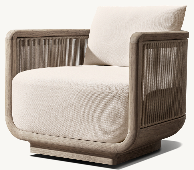 Brera Teak Swivel Lounge Chair