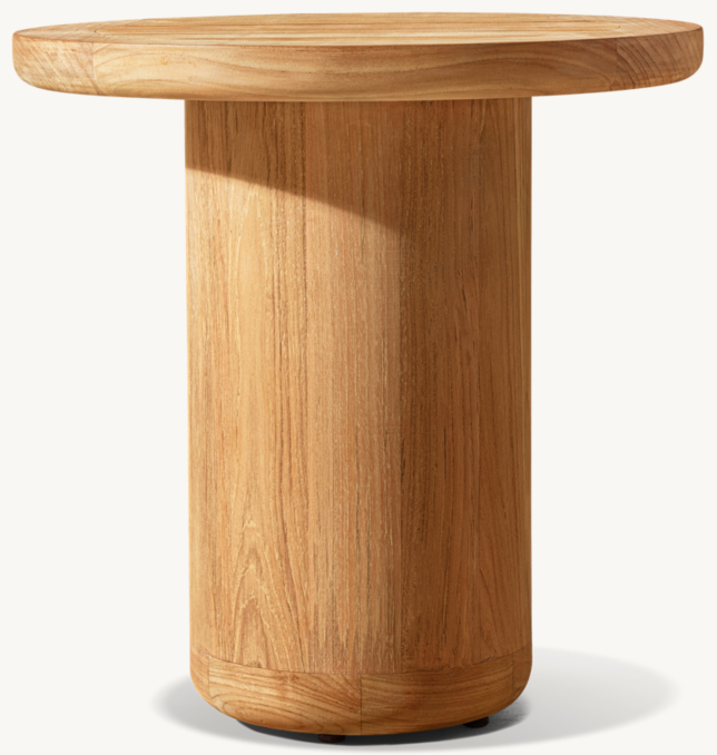 Brera Teck - Table d’appoint ronde