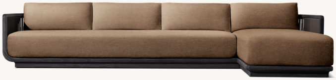Brera Teak Right-Arm Chaise Sectional