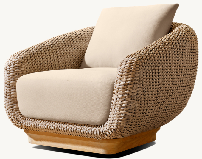 Milano Teak Swivel Lounge Chair
