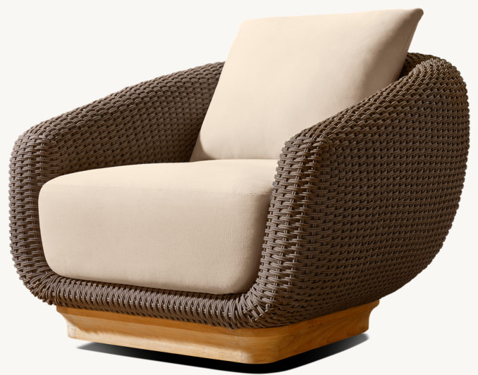 Milano Teak Swivel Lounge Chair