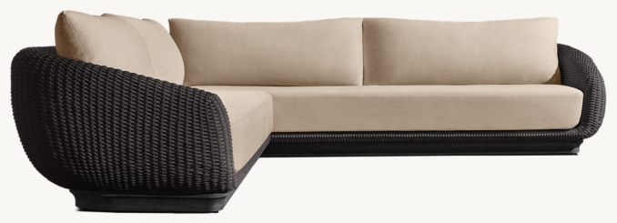 Milano Teak Left-Arm L-Sectional