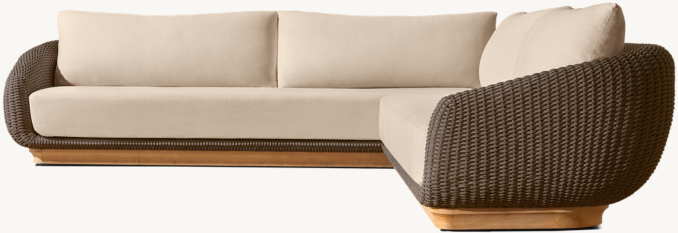 Milano Teak Right-Arm L-Sectional