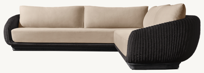 Milano Teak Right-Arm L-Sectional