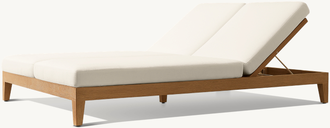 Balmain Teak Double Chaise