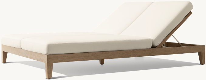 Balmain Teak Double Chaise
