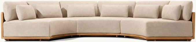 Striata Teak Curve Sectional