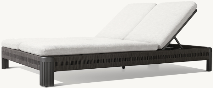 Striata Aluminum Double Chaise