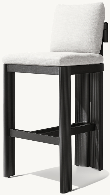 Striata Aluminum Armless Bar & Counter Stool