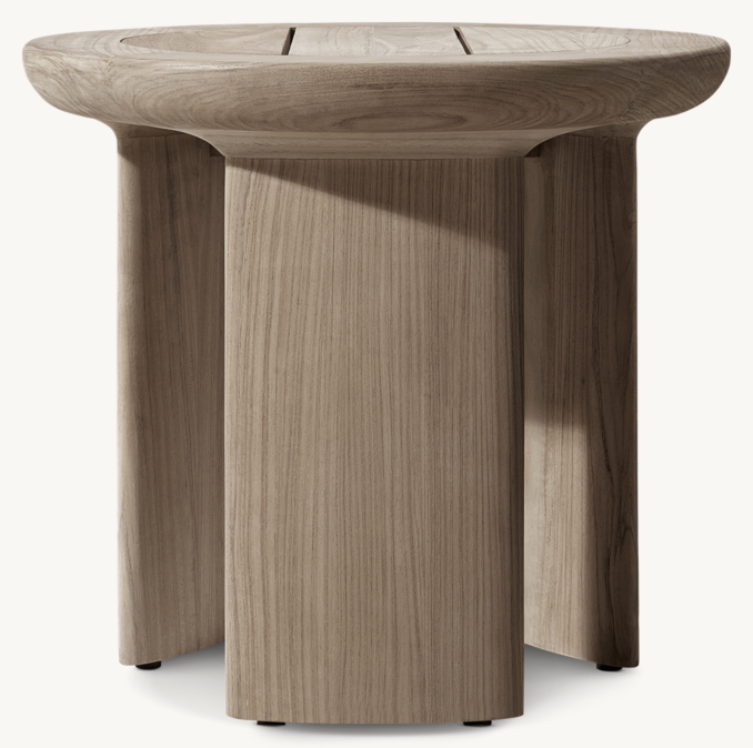 Dune Teck - Table d'appoint ronde