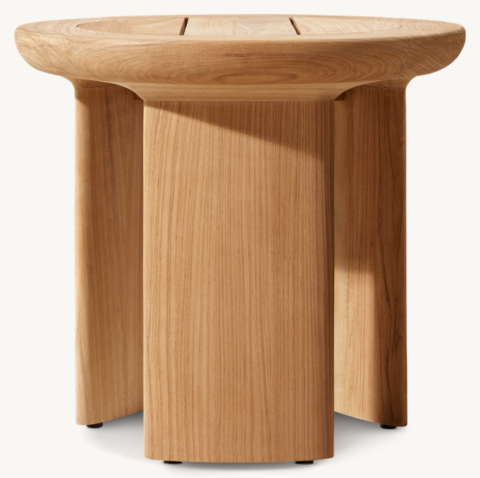 Dune Teck - Table d'appoint ronde