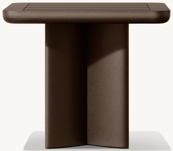 Dune Aluminium - Table d'appoint carrée