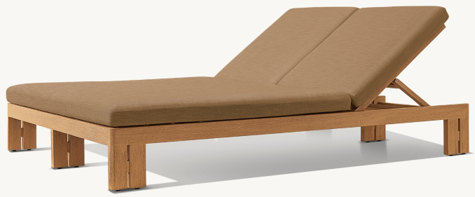 Matira Teak Double Chaise
