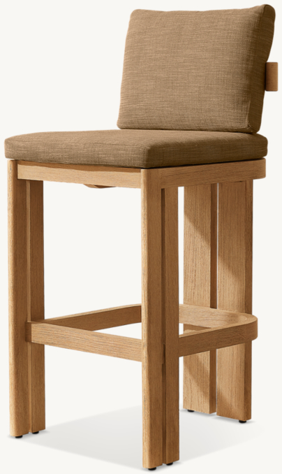 Matira Teak Armless Bar &amp; Counter Stool