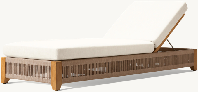 Balmain Rope Teak Adjustable Chaise