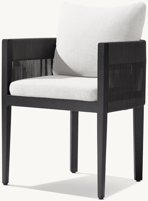 Balmain Rope Aluminum Dining Armchair