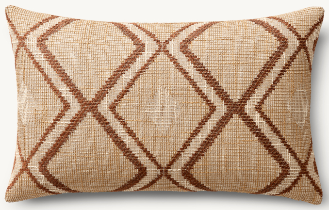 Serha Diamond Outdoor Pillow Cover - Lumbar