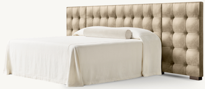 48"H headboard shown in Italian Berkshire Smoke.