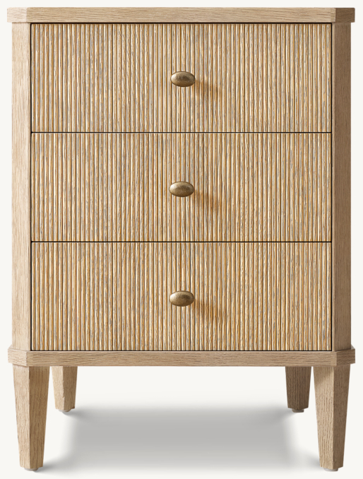 Delphine Reeded Closed Bedside Table