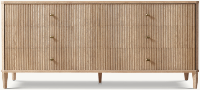 Delphine Reeded 6-Drawer Dresser | RH