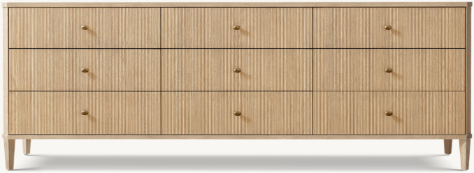 Delphine Reeded 9-Drawer Dresser
