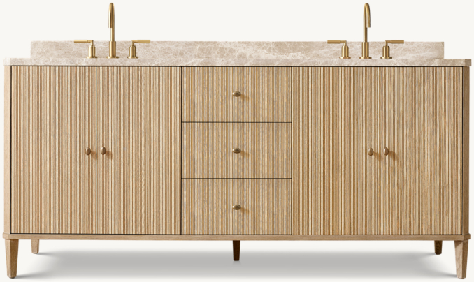 Delphine Reeded Double Vanity
