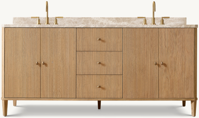 Delphine Reeded Double Vanity