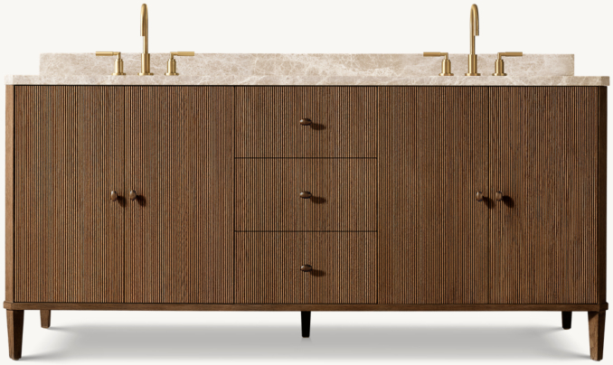 Delphine Reeded Double Vanity