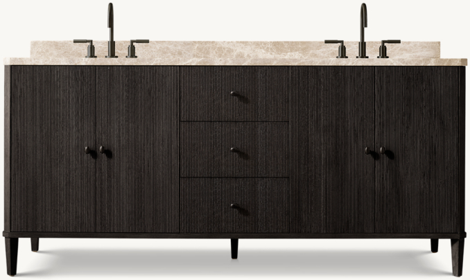 Delphine Reeded Double Vanity