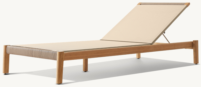 Mesa Teak & Mesh Stacking Adjustable Chaise