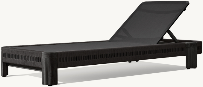 Striata Teak & Mesh Stacking Adjustable Chaise