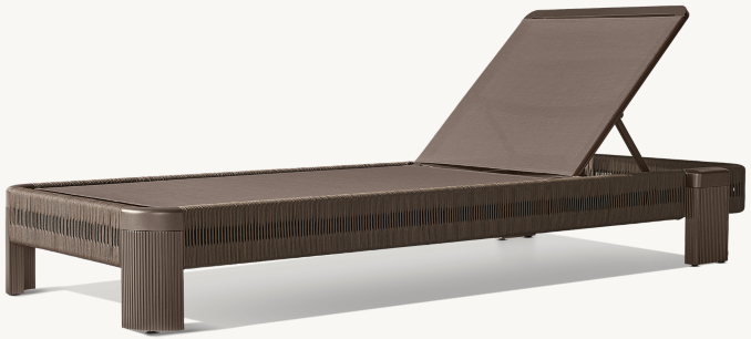 Striata Aluminum & Mesh Stacking Adjustable Chaise