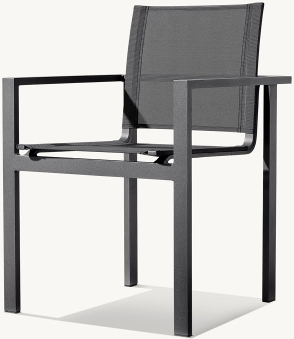 Aegean Aluminum & Mesh Stacking Dining Armchair
