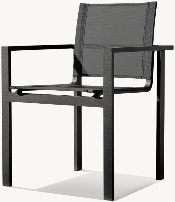 Aegean Aluminum & Mesh Stacking Dining Armchair