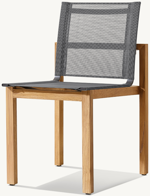 Aegean Teak & Mesh Stacking Dining Side Chair