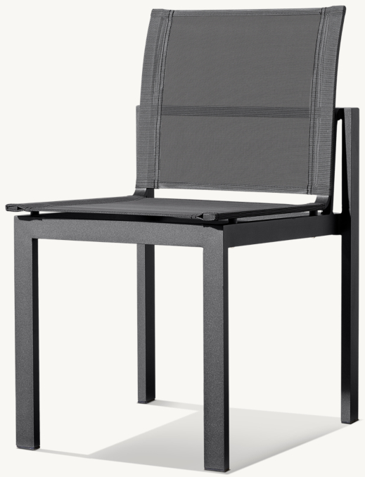 Aegean Aluminum & Mesh Stacking Dining Side Chair