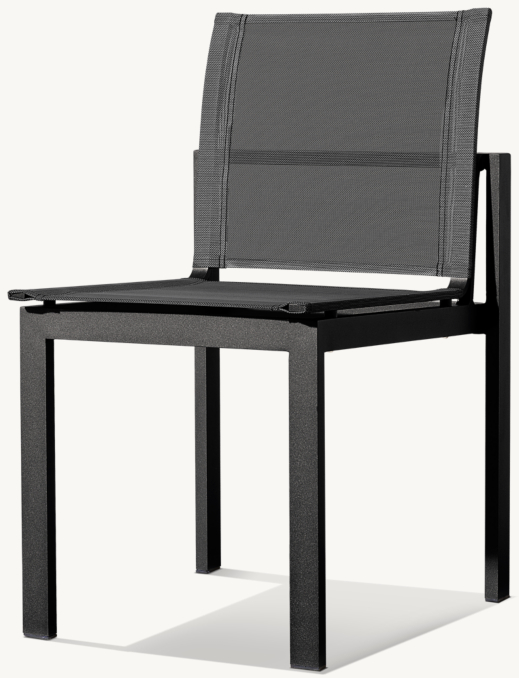 Aegean Aluminum & Mesh Stacking Dining Side Chair